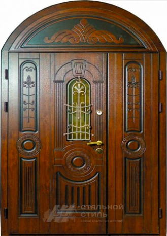 Дверь «Парадная дверь №123» c отделкой Массив дуба